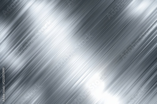 Abstract silver metallic diagonal brushed texture background.