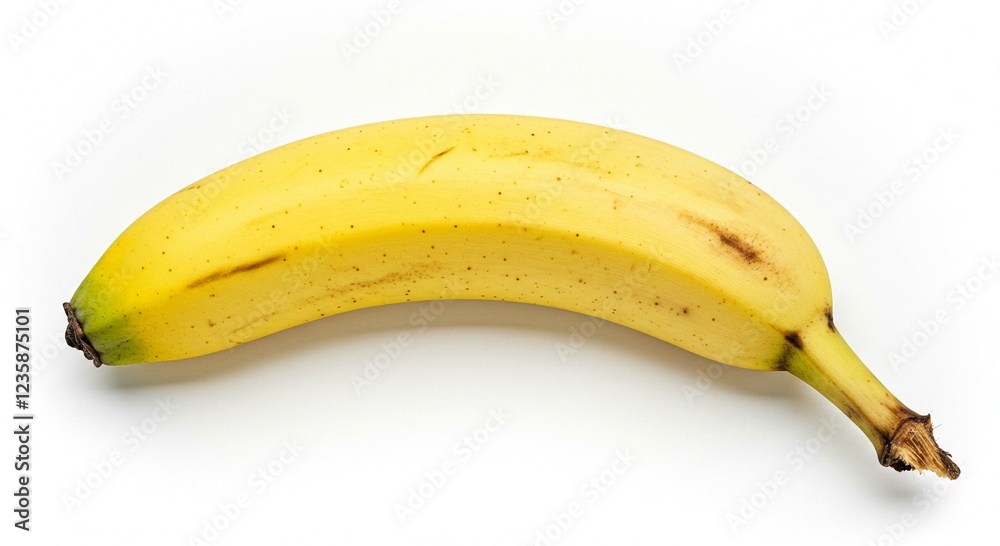 Single Ripe Yellow Banana Isolated on White Background Fresh Fruit Healthy Food Single Ripe Yellow Banana Isolated on White Background Fresh Fruit Healthy Food