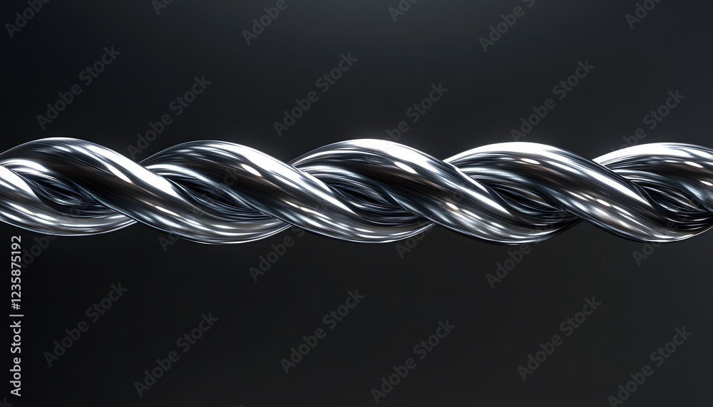 Abstract Metal Twists Shiny Chrome Design Abstract Metal Twists Shiny Chrome Design