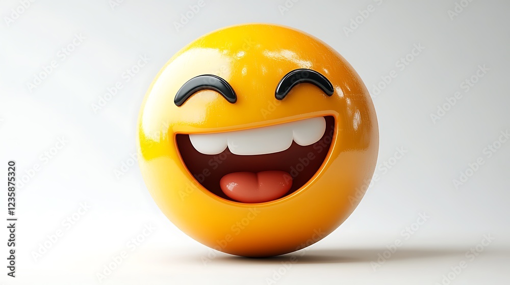 Fototapeta premium 3D laughing emoji (1)