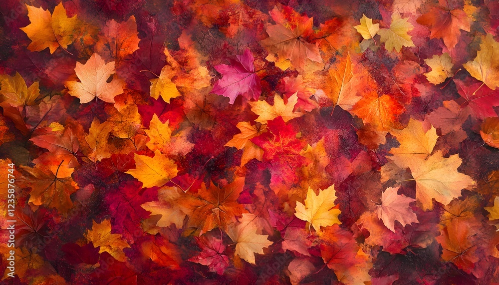 Fototapeta premium Autumn Maple Leaves Colorful Fall Foliage