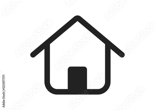 Home flat icon, vector house symbol for web and ui design