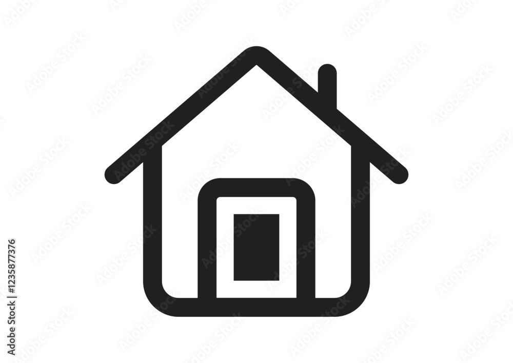 Web home icon sign isolated on white background vector illustration. Web home icon sign isolated on white background vector illustration.