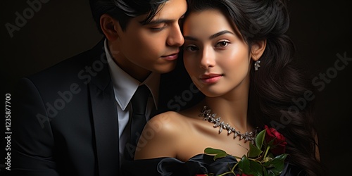 bride and groom kissing