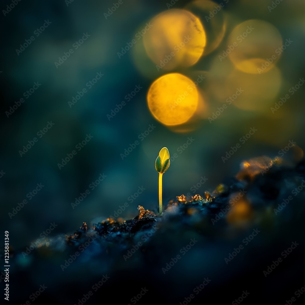 Seedling sunrise bokeh forest growth hope Seedling sunrise bokeh forest growth hope