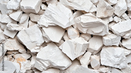 White kaolin clay mineral texture background