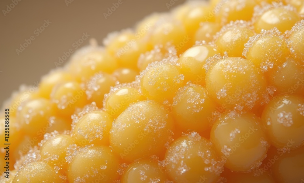 Close-up of fresh, juicy corn kernels Close-up of fresh, juicy corn kernels