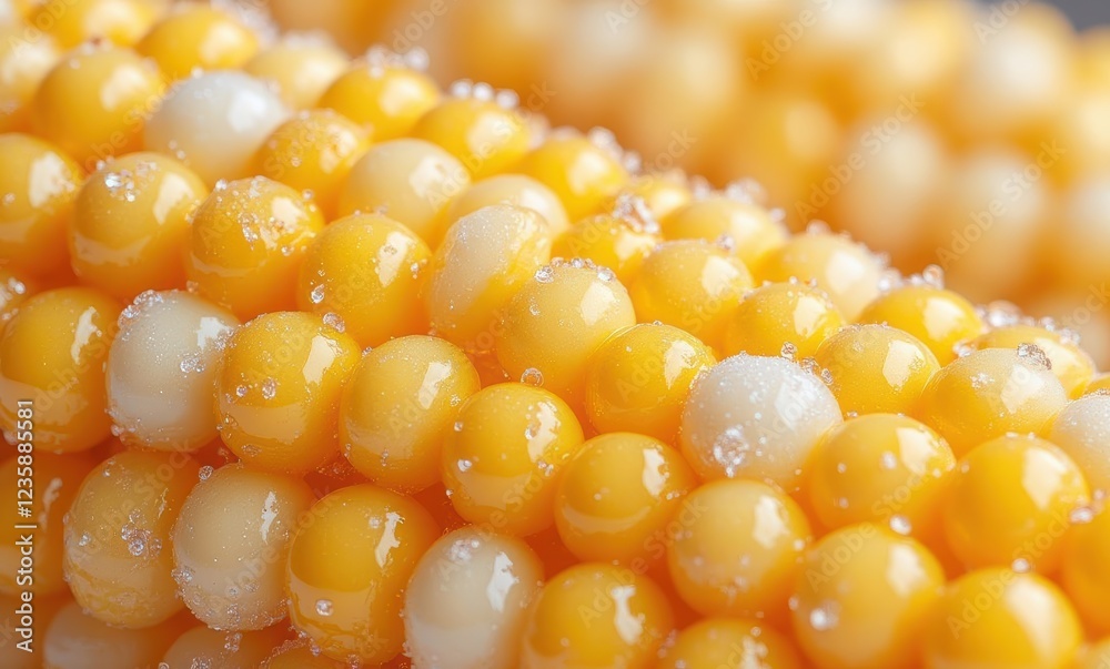 Close-up of fresh corn kernels Close-up of fresh corn kernels