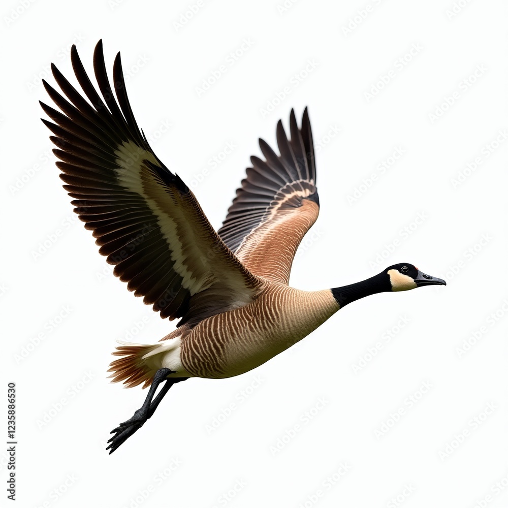 Majestic Egyptian Goose in Natural Habitat - Waterfowl Wings Spread Majestic Egyptian Goose in Natural Habitat - Waterfowl Wings Spread