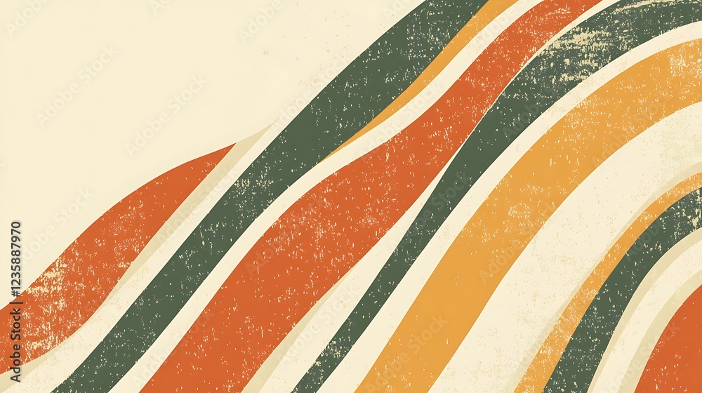 Obraz premium Retro abstract background with wavy lines