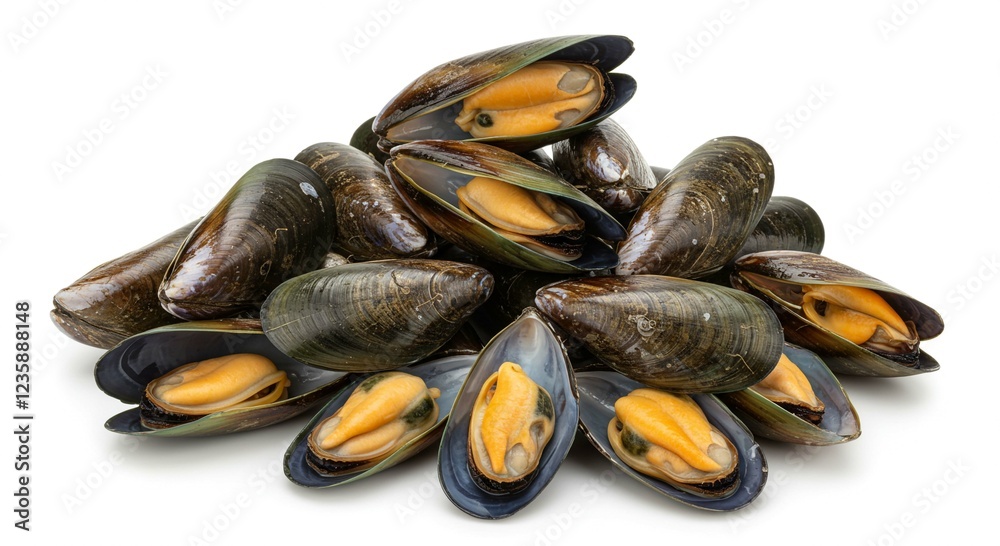 Fresh Mussels Pile Close up of Raw Shellfish Seafood Gourmet Ocean Delicacy Culinary Ingredient Fresh Mussels Pile Close up of Raw Shellfish Seafood Gourmet Ocean Delicacy Culinary Ingredient