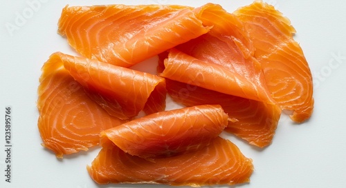 Delicious Smoked Salmon Slices Gourmet Appetizer Close Up Food Photography