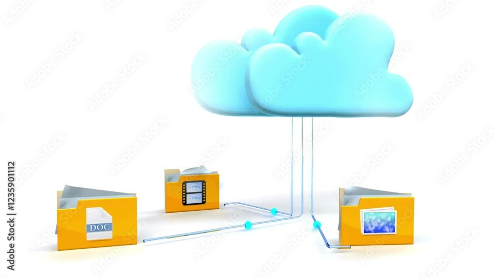 cloud computing concept with cloud