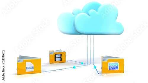 cloud computing concept with cloud