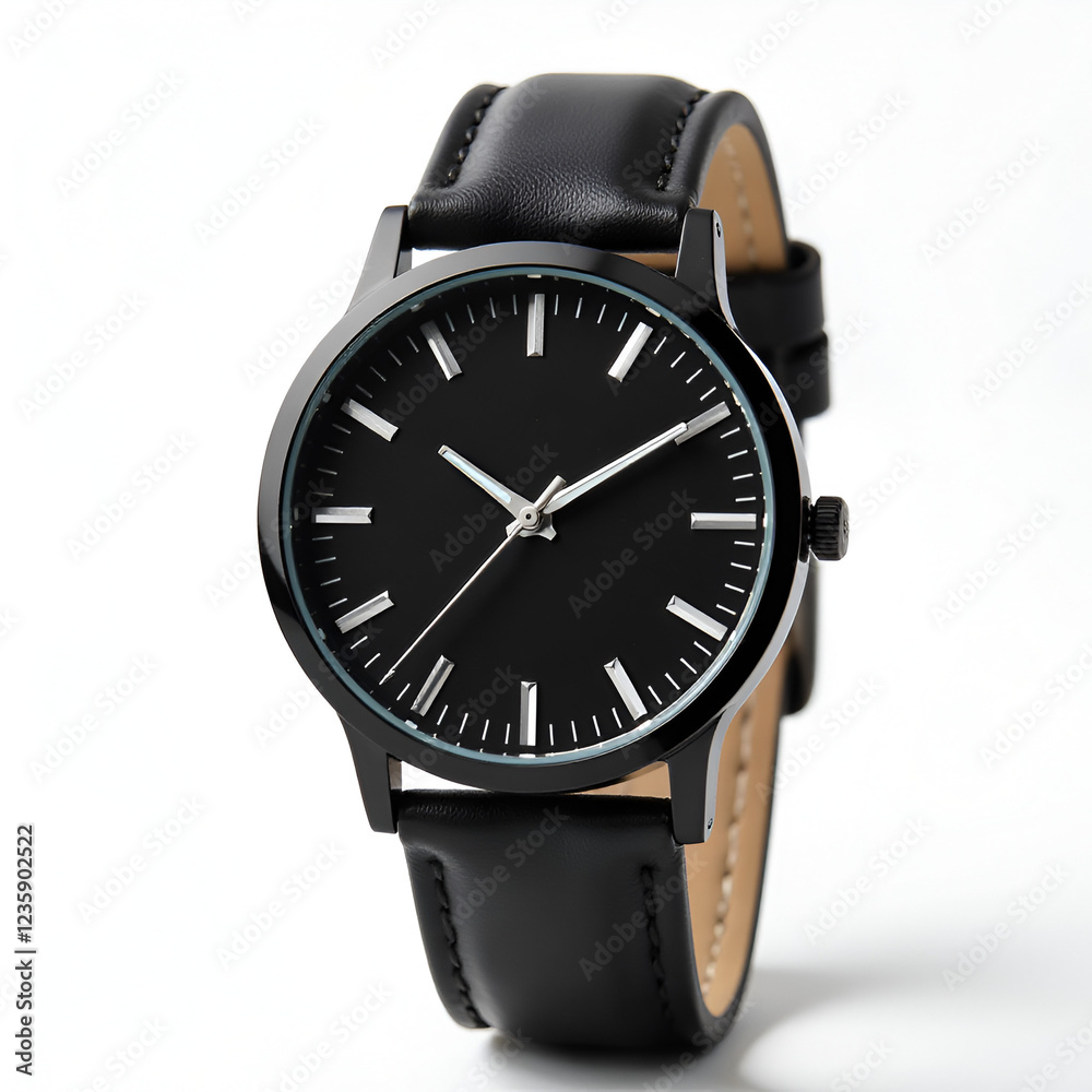 Modern Men S Watch With Black Leather Strap Modern Men S Watch With Black Leather Strap