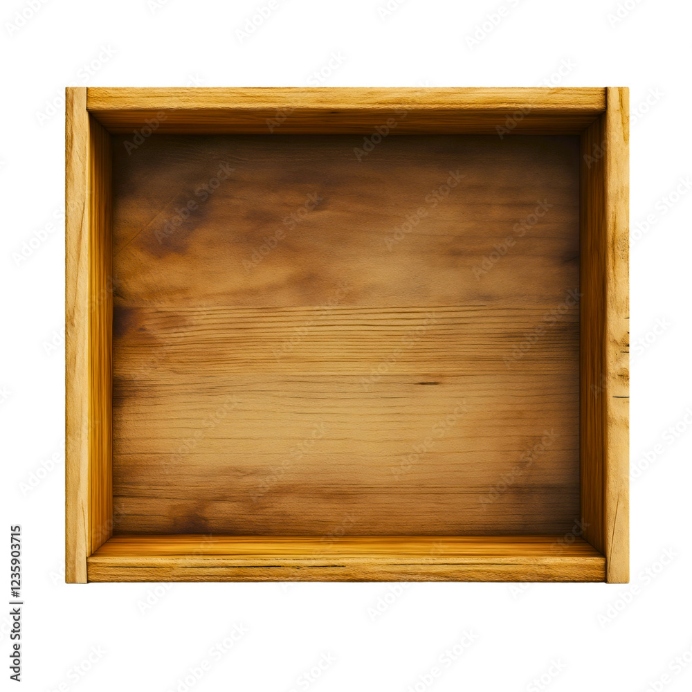 Fototapeta premium Handcrafted Wooden Box Minimalistic Design Rustic Decor and Storage Solution