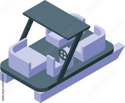 Pedal boat with canopy offering protection from sun during recreational activity on lake or river