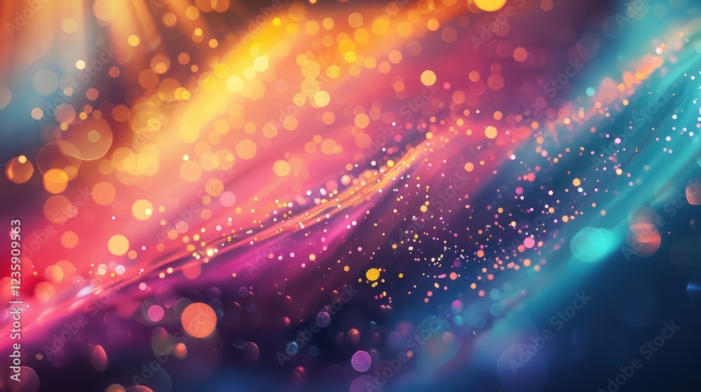 Vibrant Abstract Light Sparkles and Bokeh Background Vibrant Abstract Light Sparkles and Bokeh Background
