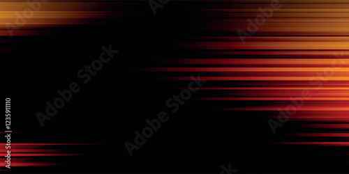 Black and orange modern abstract background with yellow glowing movement and high-speed light effect. Vector illustration