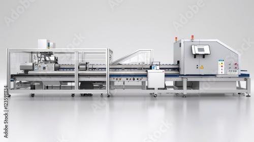 Modern Industrial Packaging Machine in a Factory Setting
