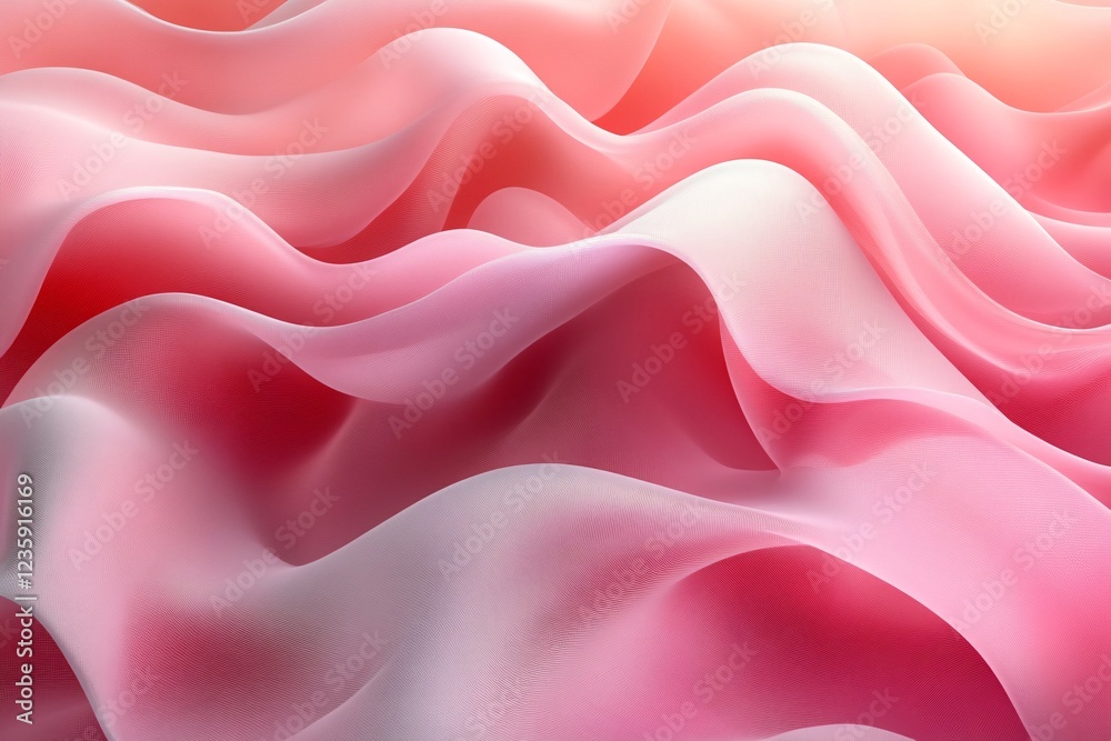 Obraz premium Abstract Pink Waves Flowing Softly Elegant Texture