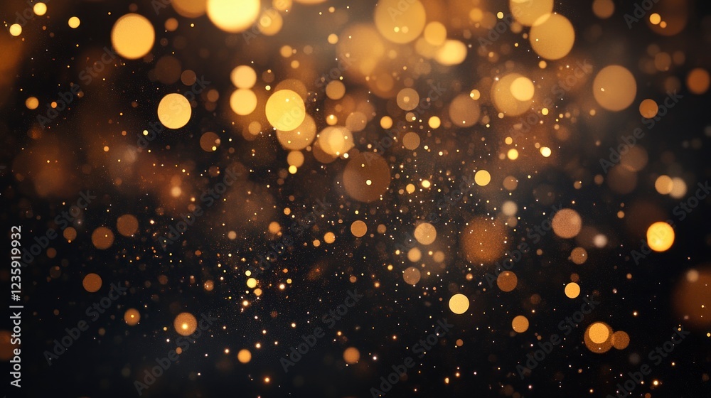 Golden Bokeh Lights Background Sparkling Dust Texture Golden Bokeh Lights Background Sparkling Dust Texture
