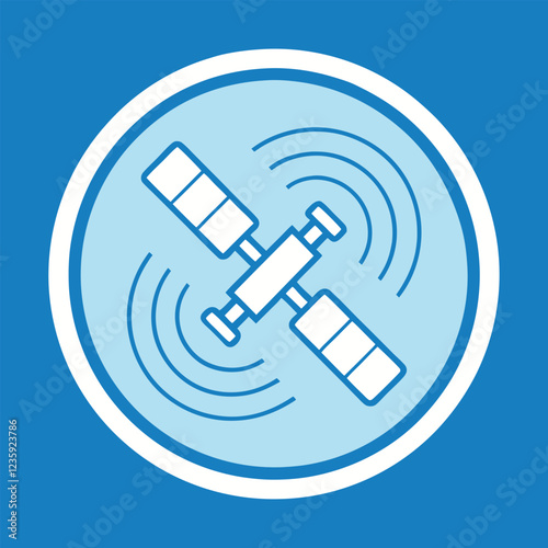 Satellite Communication Icon Vector Illustration Design for Digital Network and Technology