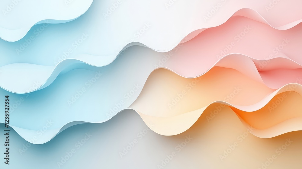 Fototapeta premium A colorful wave with blue, pink and orange colors