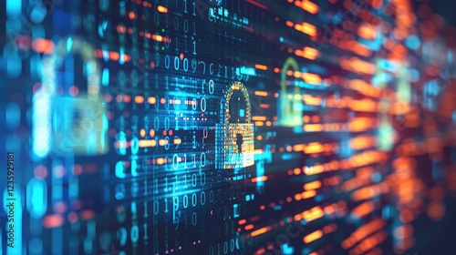 Wallpaper Mural Enhancing Digital Security: A Futuristic View of Cyber Protection Torontodigital.ca