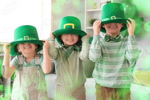 Funny kids in leprechaun's ...