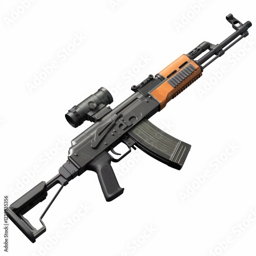assault rifle sig sg 550 isolated on white background