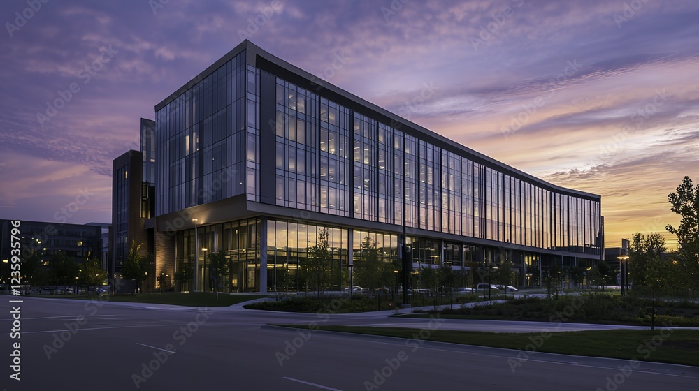 Office building glowing in golden dusk light, framed by urban skyline, evoking a sense of modern ambition and quiet reflection. Office building glowing in golden dusk light, framed by urban skyline, evoking a sense of modern ambition and quiet reflection.