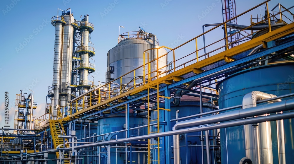 Advanced Industrial Plant with Storage Tanks and Pipelines Advanced Industrial Plant with Storage Tanks and Pipelines