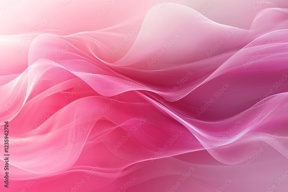 Fototapeta premium Abstract Pink Wave Background Design