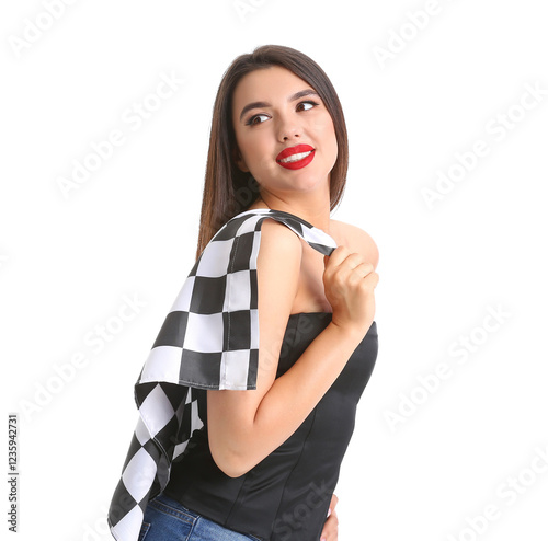 Beautiful young woman with ...