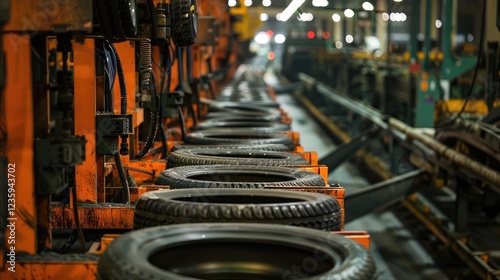 Tire Manufacturing Assembly Line in Factory