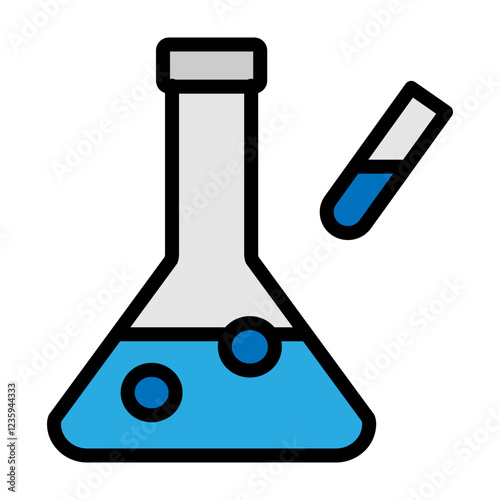 Medical Research Lab Vector Filled Icon Design