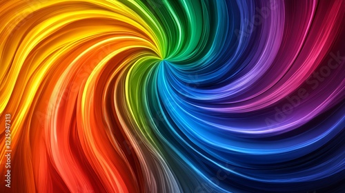 Swirling Chaotic Lines in Radiant RGB Wave Design Blending Seamlessly into Colors