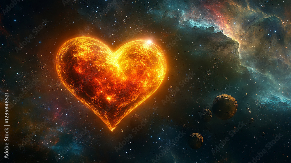 Romantic Heart Planet in the Cosmos Romantic Heart Planet in the Cosmos
