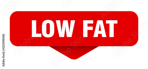 low fat sticker. low fat sign on transparent background