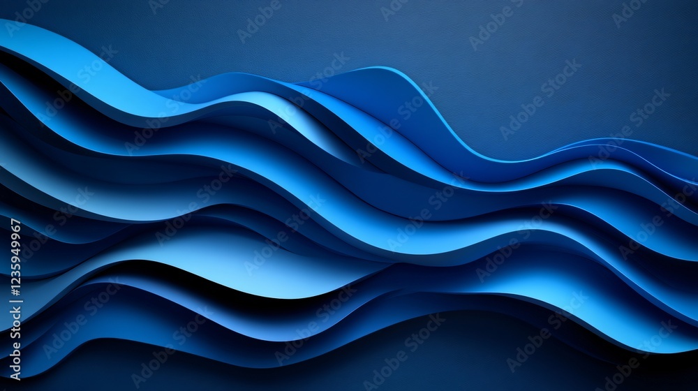 A serene backdrop of blue waves, evoking the feel of ocean waves A serene backdrop of blue waves, evoking the feel of ocean waves