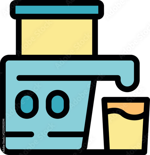 Electric juicer extracting fresh juice into a glass, promoting healthy lifestyle and quick breakfast preparation