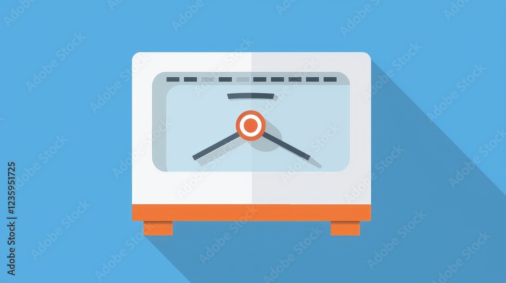 Retro Toaster Illustration with Blue Background Retro Toaster Illustration with Blue Background