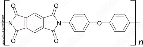 Chemical Structure of Kapton - High performance Polymer