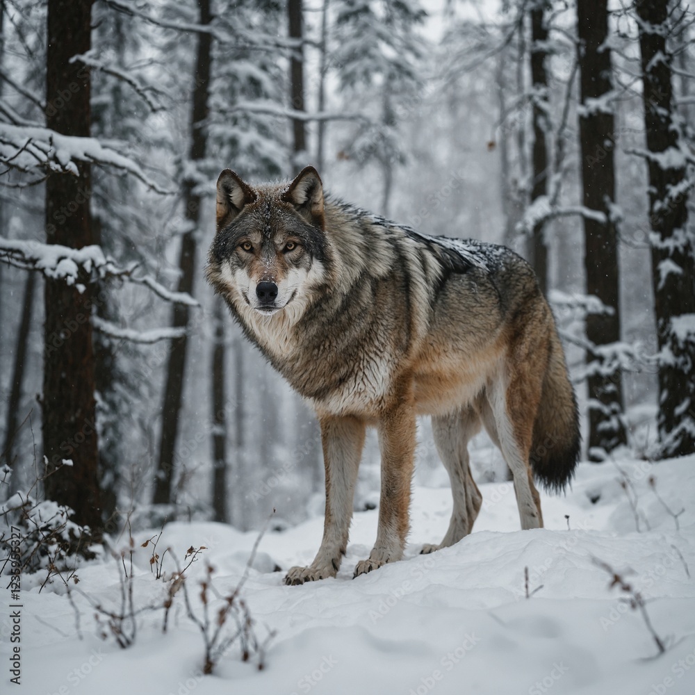 wolf in snow wolf in snow