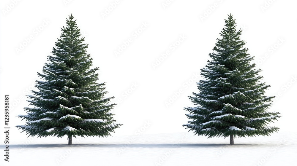 Obraz premium Christmas Line Horizontal Border