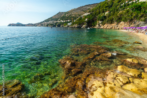 Fototapeta Naklejka Na Ścianę i Meble -  Croazia, Dalmatia, Dubrovnik - 11 August 2024 - Exceptional nature near Plaža Sveti Jakov