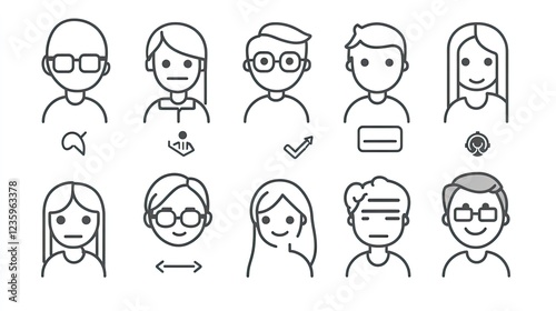 Feedback, review, testimonial, customer thin line icons, editable stroke,