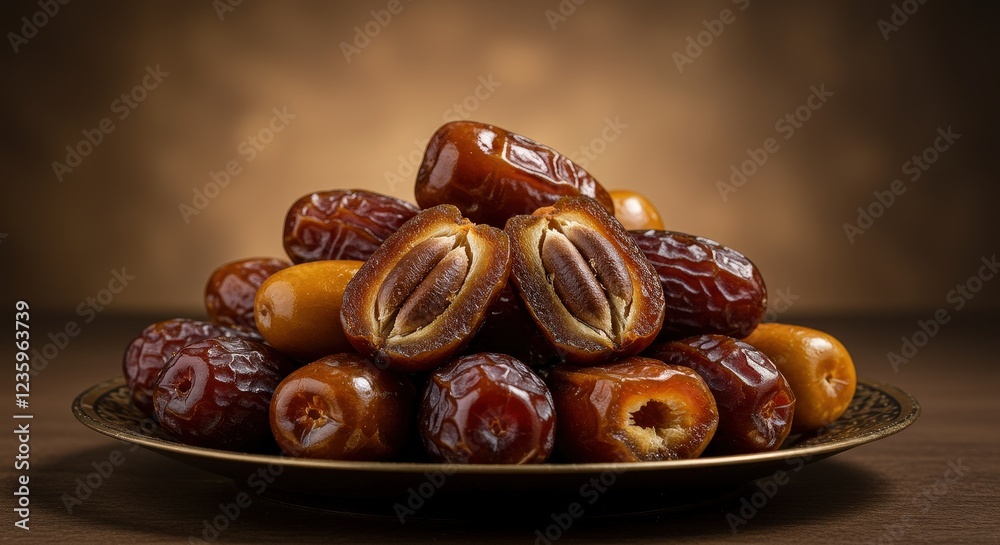 Obraz premium Bowl of dried dates