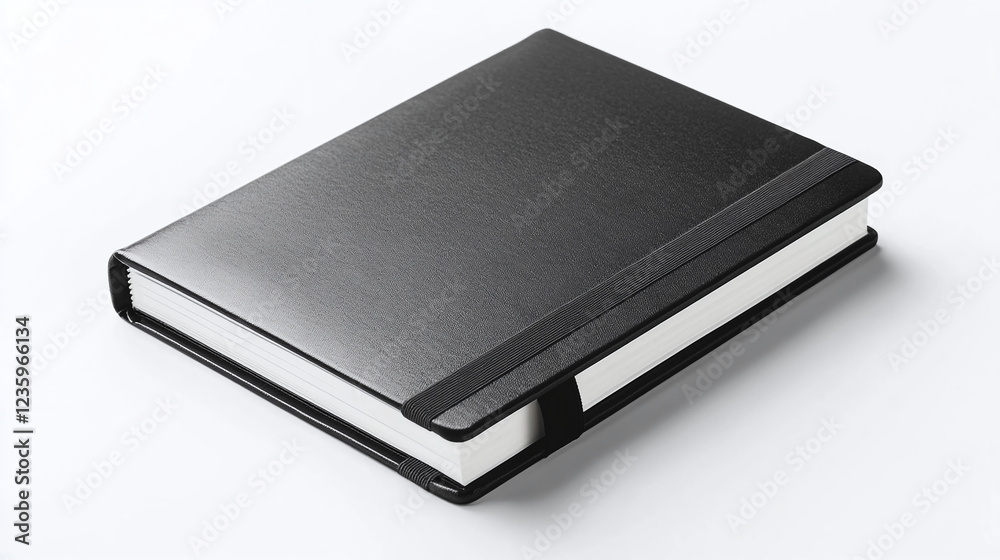 black leather notebook